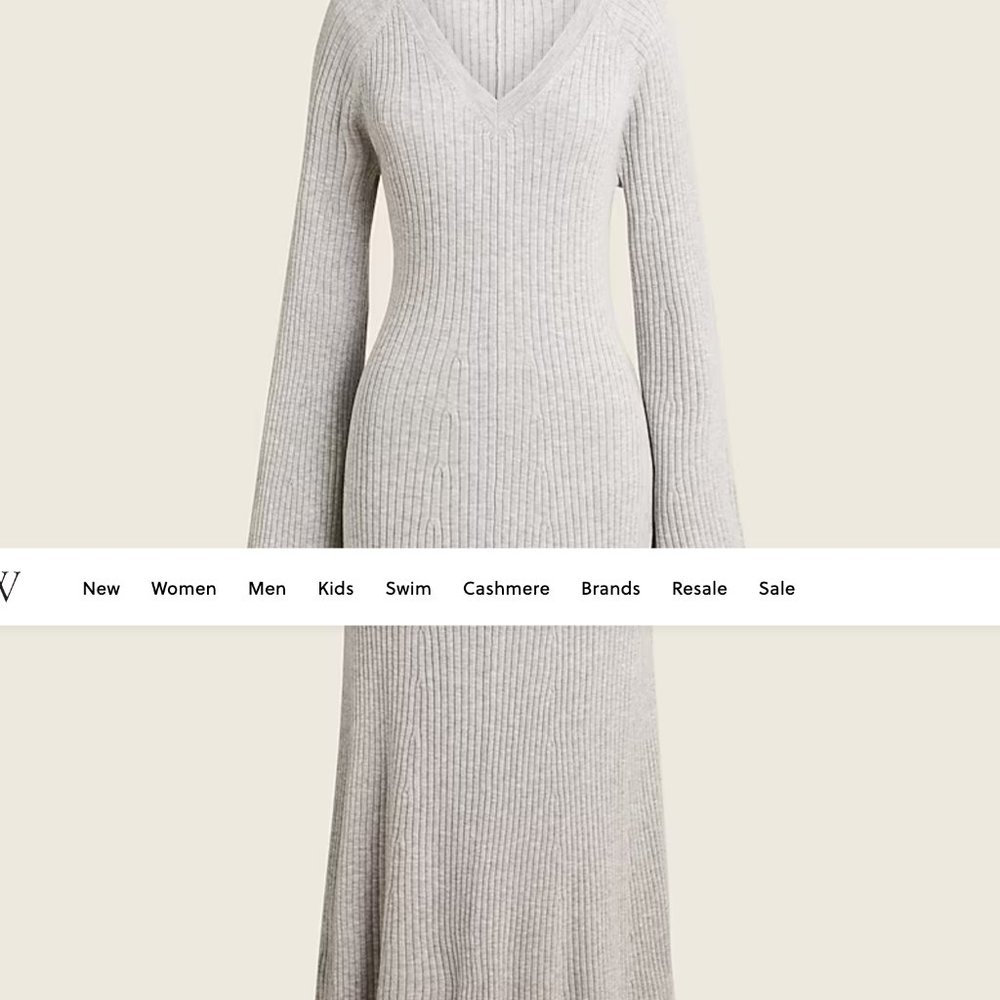 V-Neck Sweater Dress